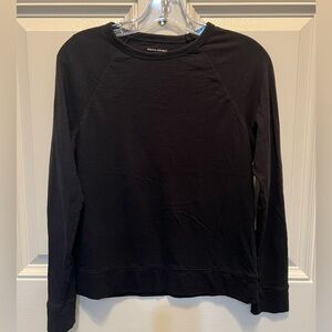 Ultra Lightweight Black Cozy Slub Sweatshirt Sz S